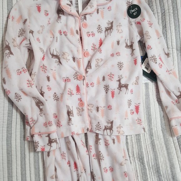 Pajamas Laura Ashley Pink Reindeer Pajamas Girls 4 Poshmark
